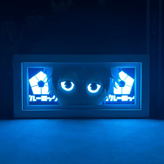 Seishiro Nagi Manga Lightbox Table Lamp - Blue Lock Anime Shadow Box for Room Decor