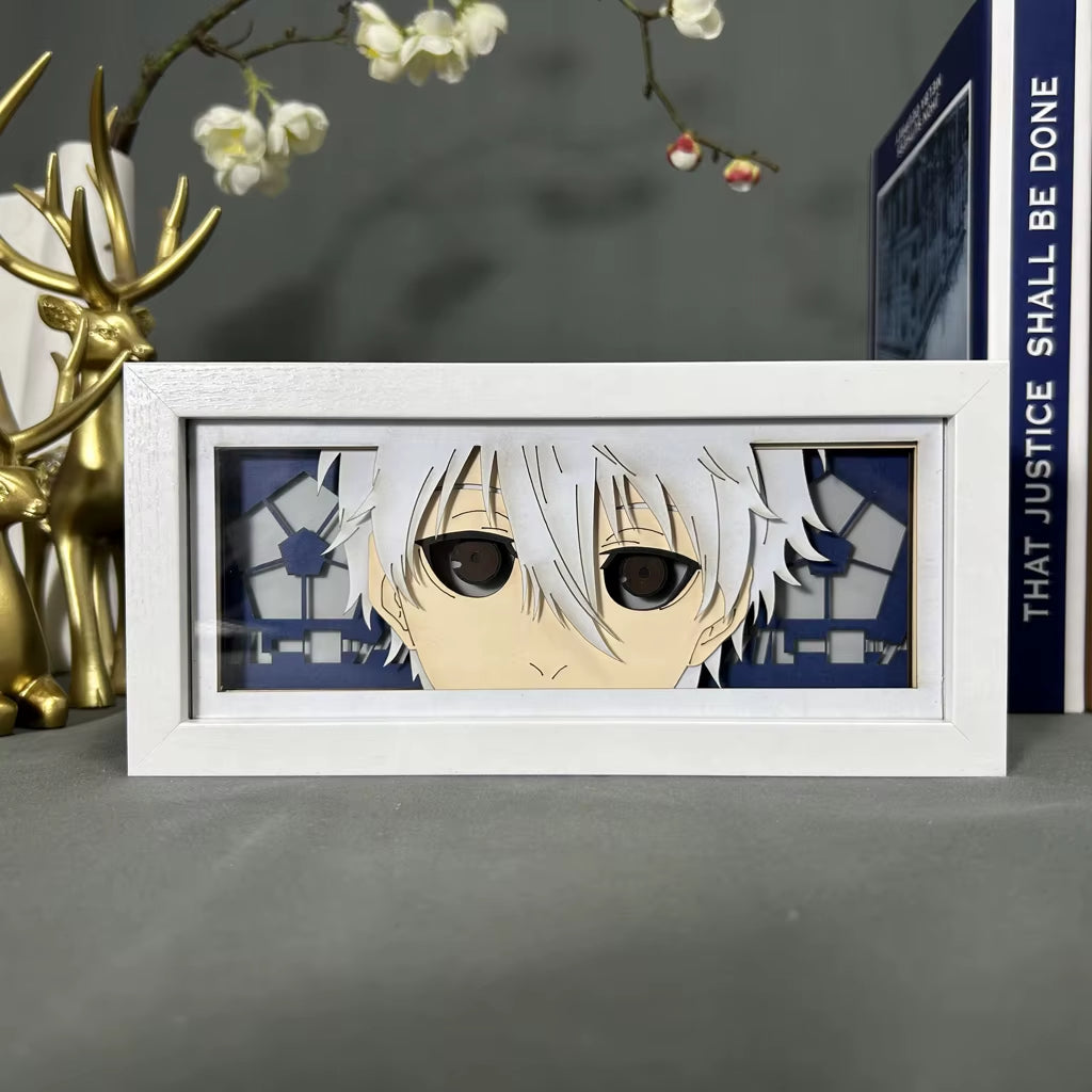 Seishiro Nagi Manga Lightbox Table Lamp - Blue Lock Anime Shadow Box for Room Decor