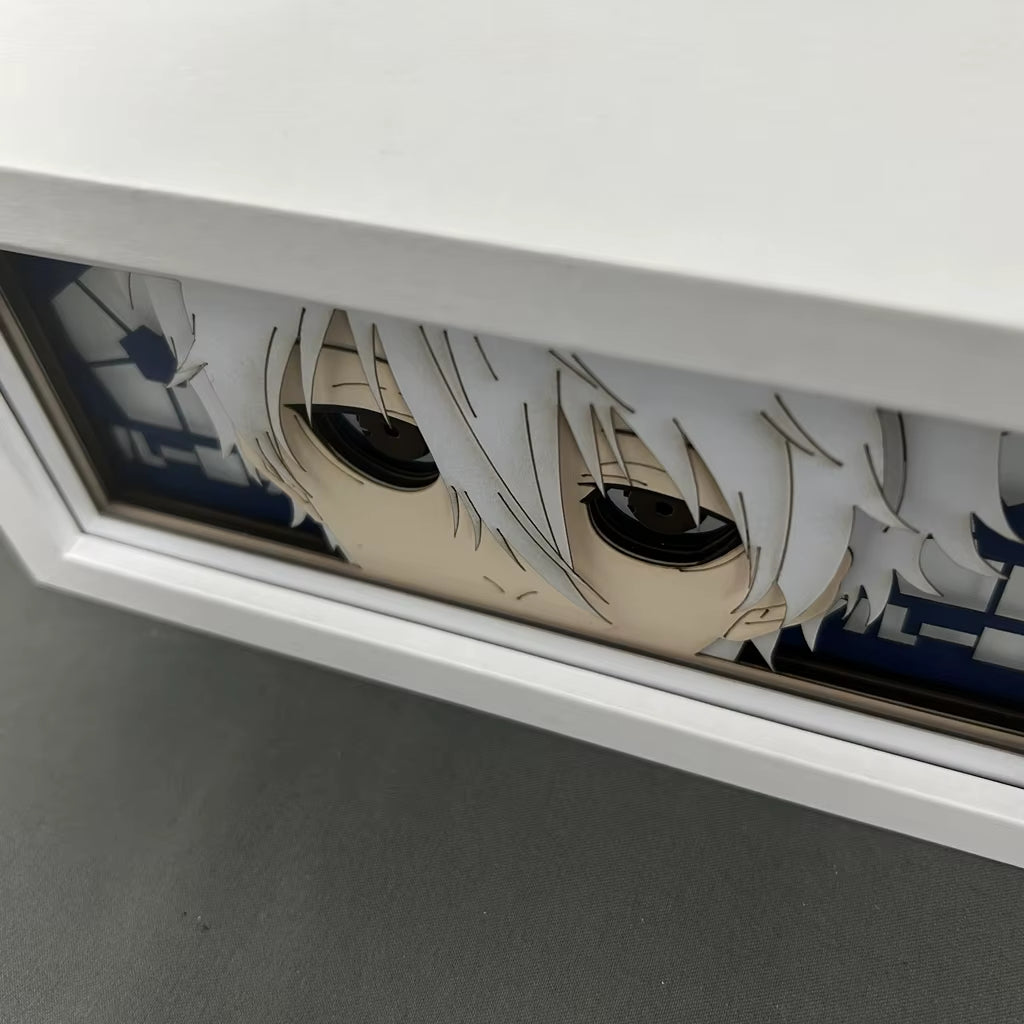 Seishiro Nagi Manga Lightbox Table Lamp - Blue Lock Anime Shadow Box for Room Decor