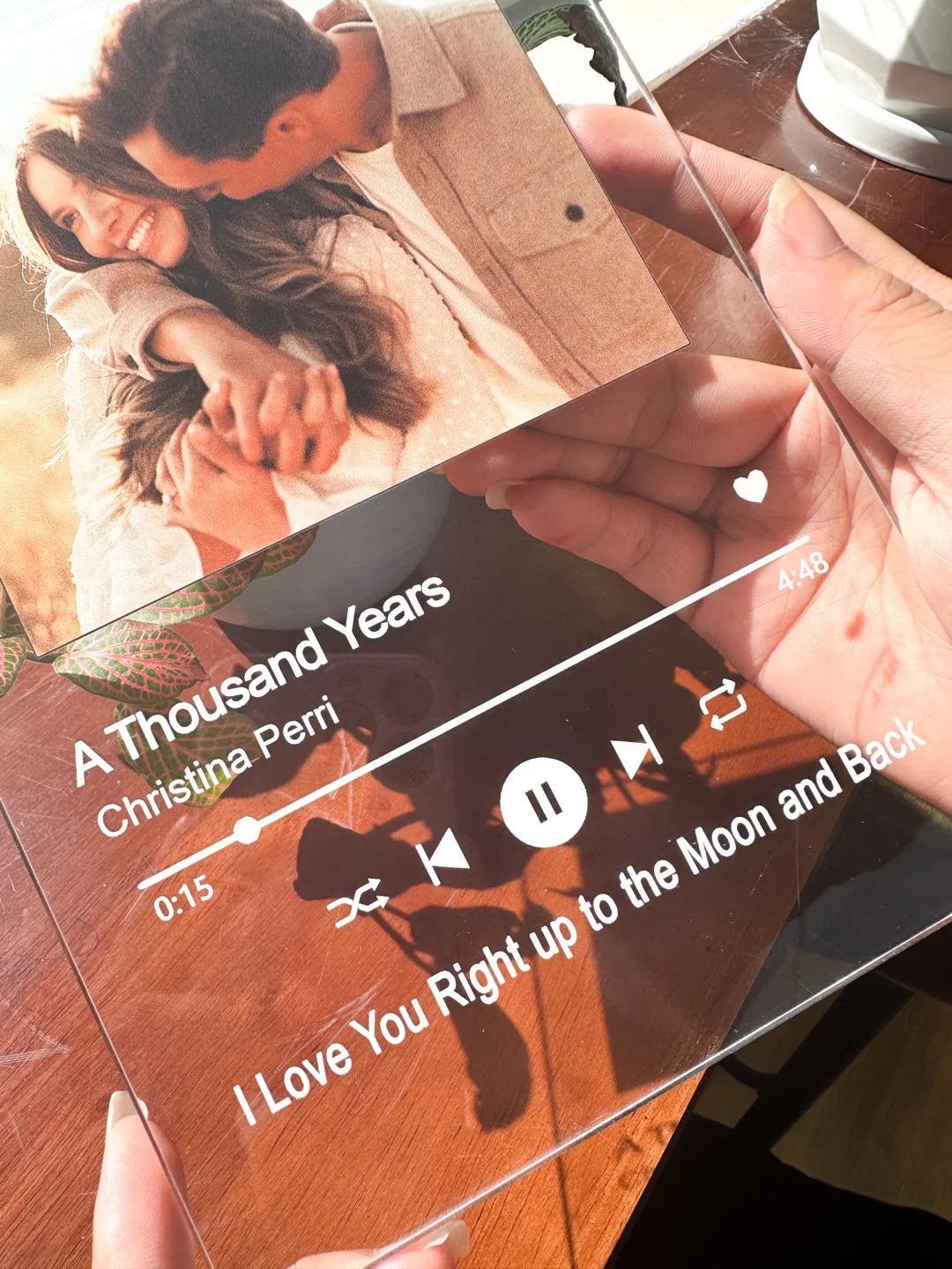 Personalized Acrylic Plaque with Custom Song and LED Night Light