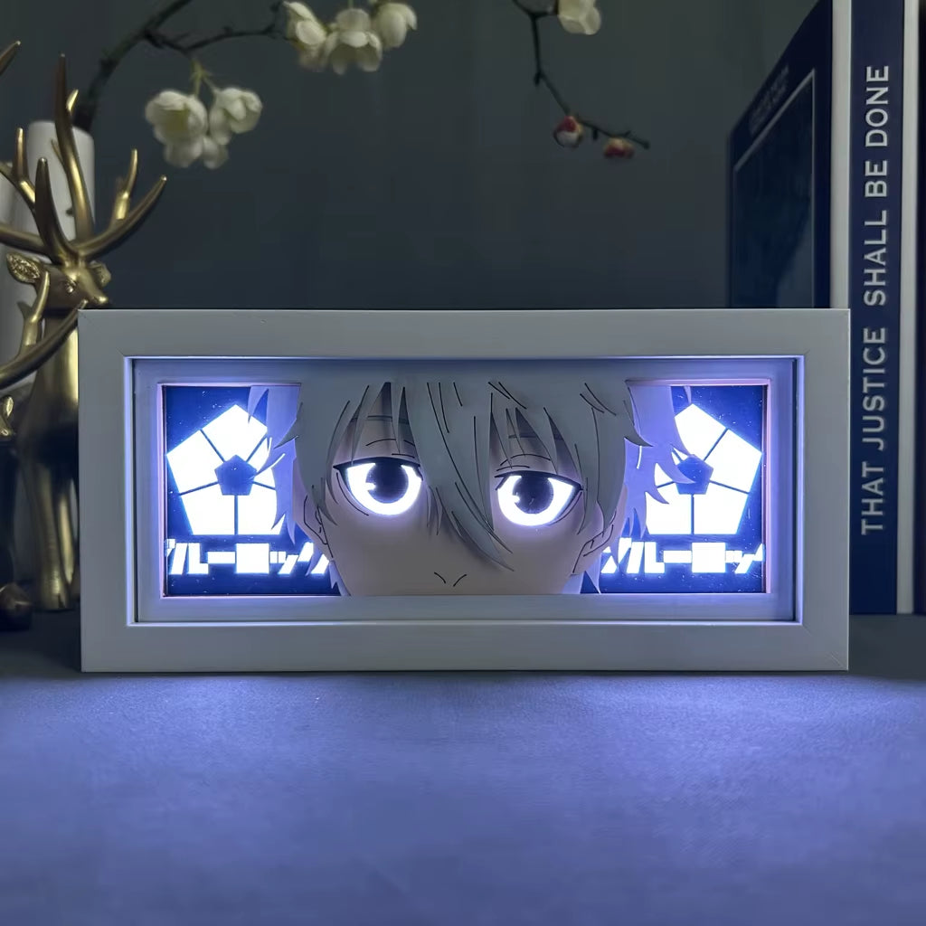Seishiro Nagi Manga Lightbox Table Lamp - Blue Lock Anime Shadow Box for Room Decor